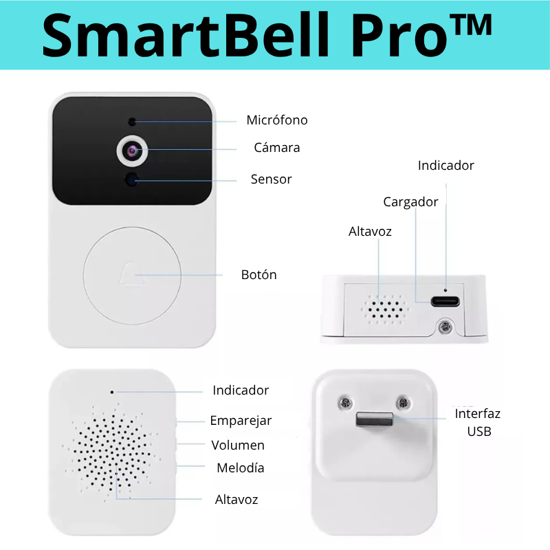 SmartBell Pro™ | Timbre Inteligente con WiFi HD